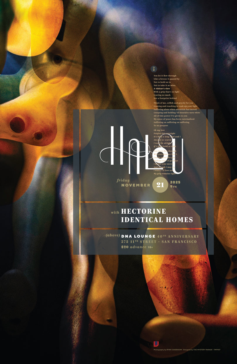 11x17 Print - TMP907: Halou at DNA Lounge w/ Hectorine & Identical Homes